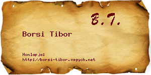 Borsi Tibor névjegykártya