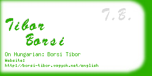 tibor borsi business card